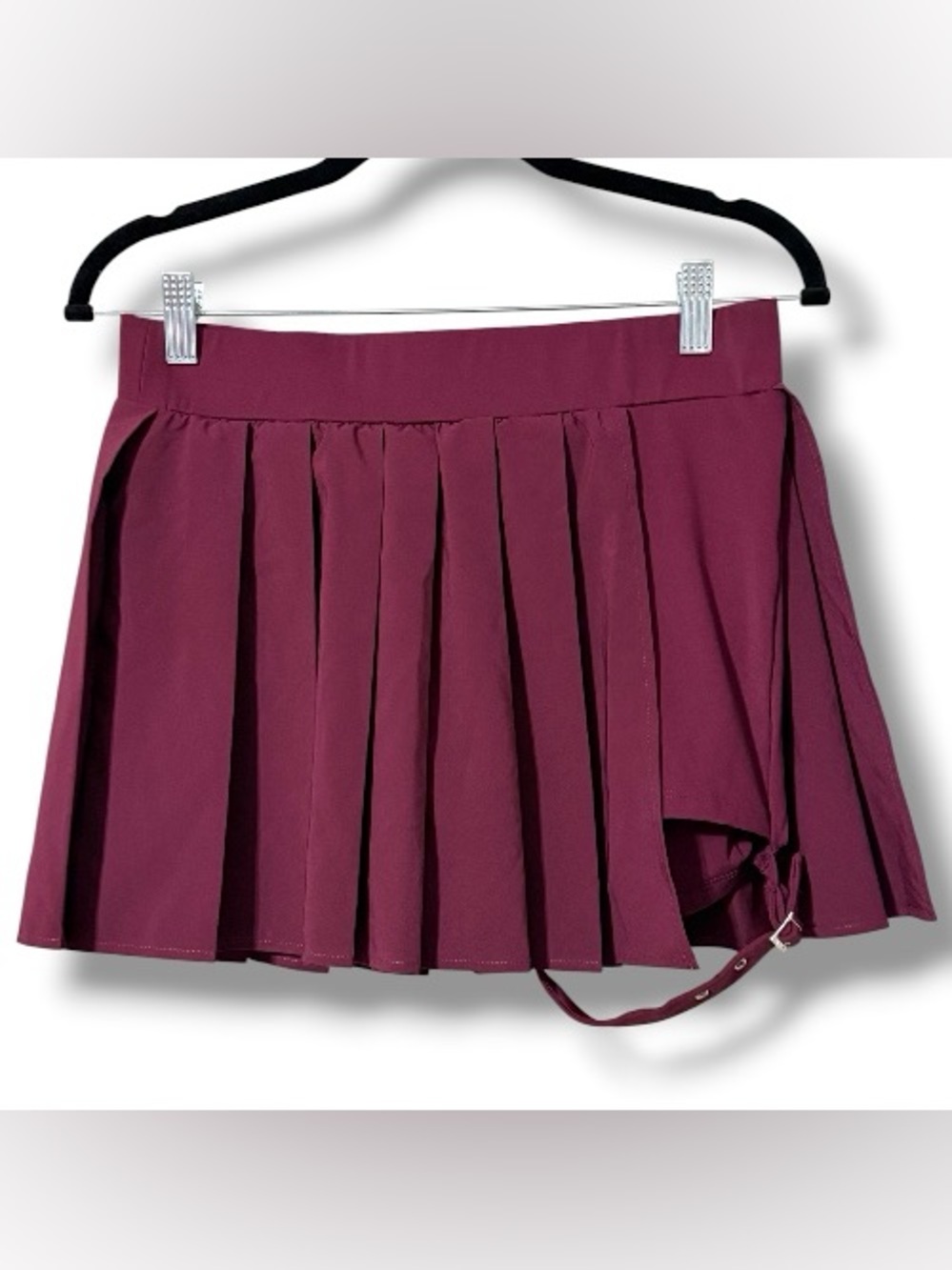Halara medium High Waisted Pleated 2-in-1 Pocket Adjustable Buckle absorbing new - Picture 13 of 15